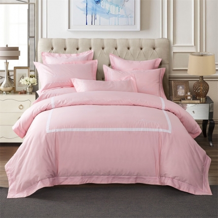 91家纺网 家纺一手货源 找家纺 （总）兴美佳家纺 简约酒店风纯色全棉四件套