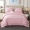 91家纺网 家纺一手货源 找家纺 兴美佳家纺 简约酒店风纯色全棉四件套 粉色