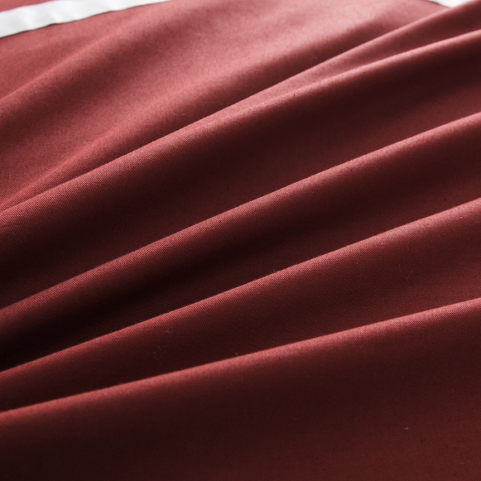 91家纺网 家纺一手货源 找家纺 兴美佳家纺 简约酒店风纯色全棉四件套 陶红