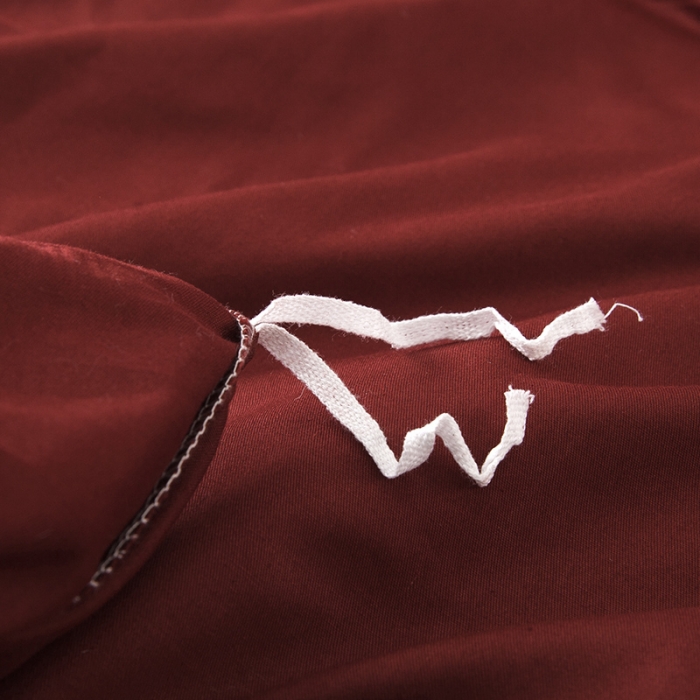 91家纺网 家纺一手货源 找家纺 兴美佳家纺 简约酒店风纯色全棉四件套 陶红