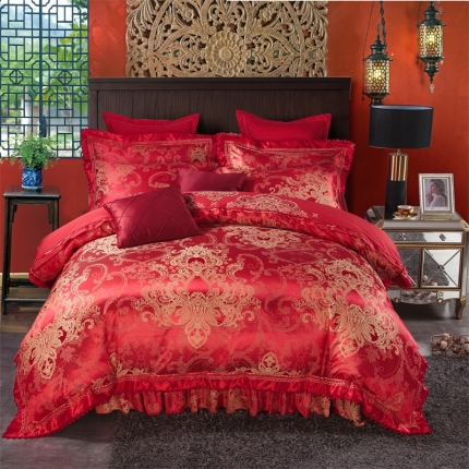 91家纺网 家纺一手货源 找家纺 （总）兴美佳家纺 欧式刺绣花夹棉床笠式床罩床裙四件套