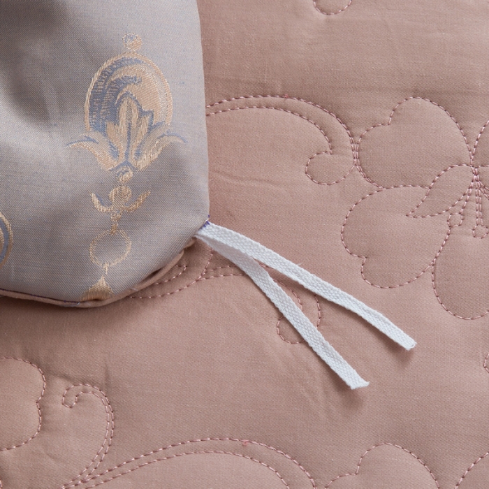 91家纺网 家纺一手货源 找家纺 OL家纺 2020新款丝加棉四件套篮语迷情-米灰