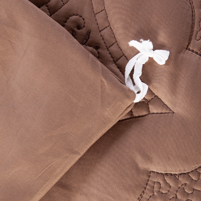 91家纺网 家纺一手货源 找家纺 OL家纺 2020新款80长绒棉刺绣四件套 咖啡