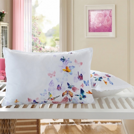 91家纺网 家纺一手货源 找家纺 伟邦枕芯芯枕芯芯 蝶纷飞羽丝枕芯