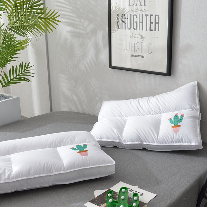 91家纺网 家纺一手货源 找家纺 伟邦枕芯芯家纺 2018新款⁮仙人掌四分区魔方枕芯