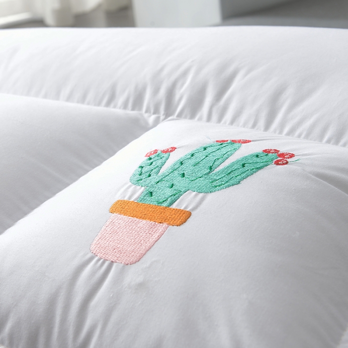 91家纺网 家纺一手货源 找家纺 伟邦枕芯芯家纺 2018新款⁮仙人掌四分区魔方枕芯