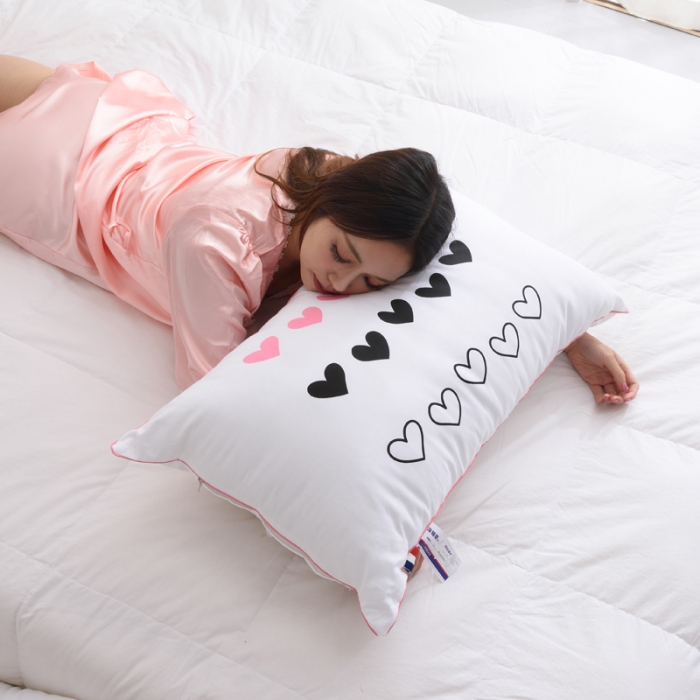 91家纺网 家纺一手货源 找家纺 （总）伟邦枕芯芯 2018新款 全棉印花羽丝绒枕芯