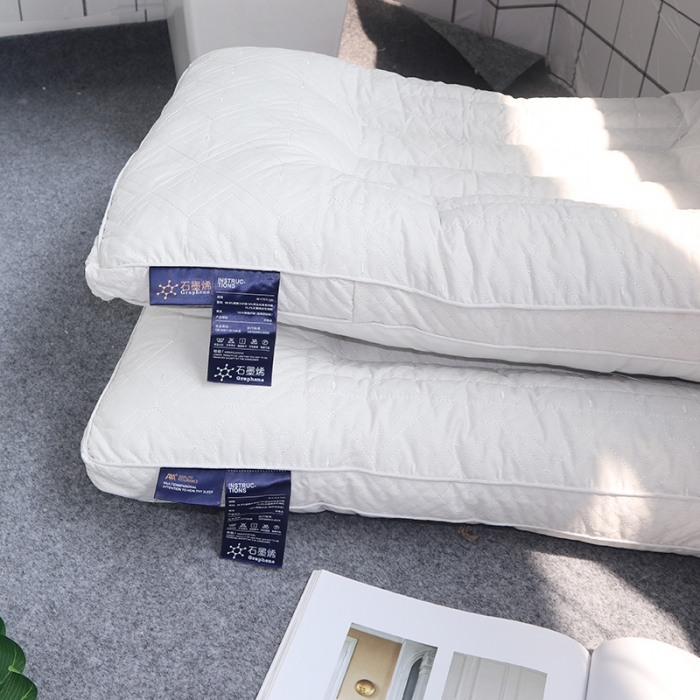 91家纺网 家纺一手货源 找家纺 伟邦枕芯芯 石墨烯决明子枕芯48*74 白色