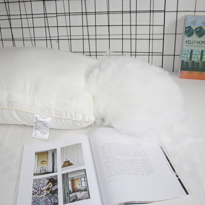 91家纺网 家纺一手货源 找家纺 伟邦枕芯芯 牛奶丝羽丝绒枕芯48*74 白色