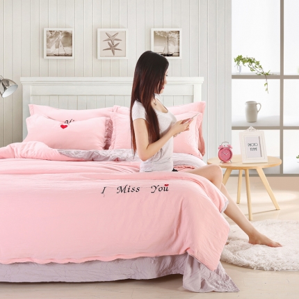 91家纺网 家纺一手货源 找家纺 （总）睡美美家纺 2025新款水洗棉四件套床单款