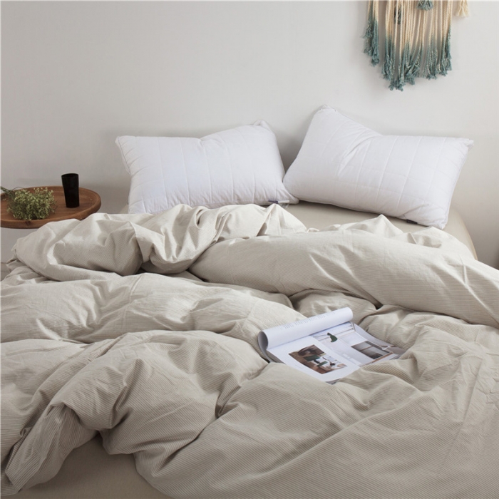 91家纺网 家纺一手货源 找家纺 瑞驰家纺 全棉水洗棉四件套床单款 素麻条