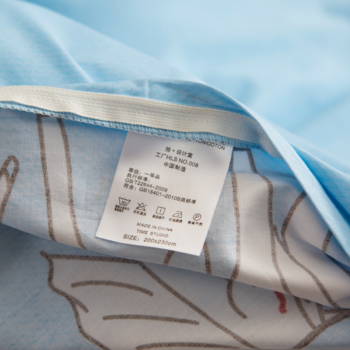 91家纺网 家纺一手货源 找家纺 时年家纺 全棉13372宜家风小清新三件套四件套独角兽