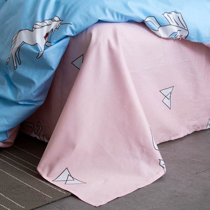 91家纺网 家纺一手货源 找家纺 时年家纺 全棉13372宜家风小清新三件套四件套独角兽