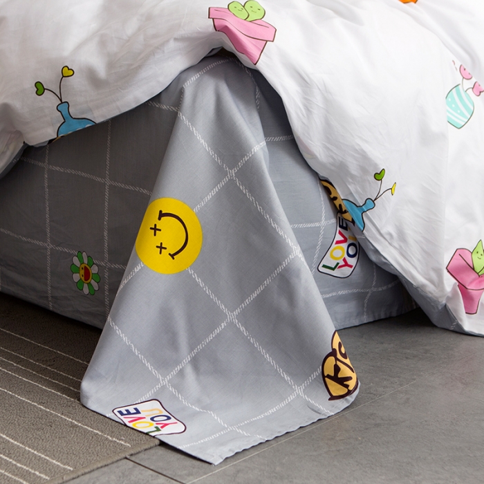 91家纺网 家纺一手货源 找家纺 时年家纺 全棉13372宜家风小清新三件套四件套氧气生活