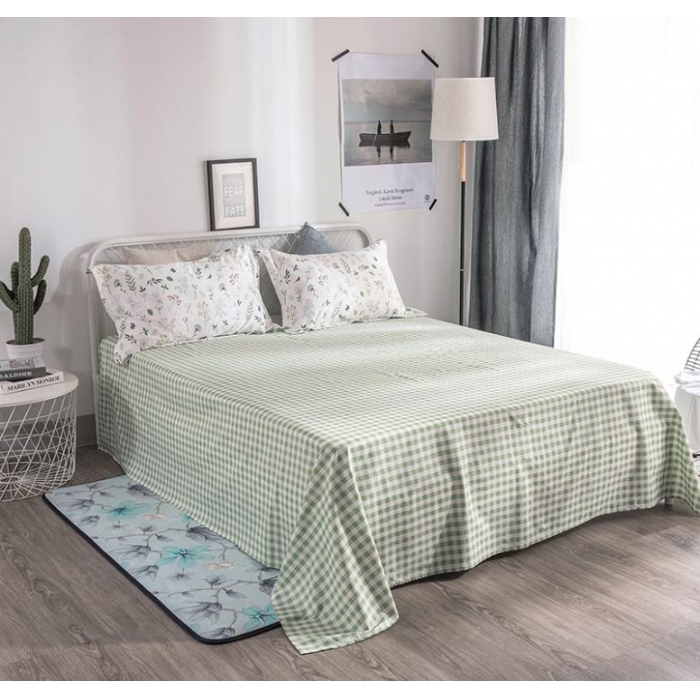 91家纺网 家纺一手货源 找家纺 时年家纺 2018新款全棉四件套床单款春意盎然