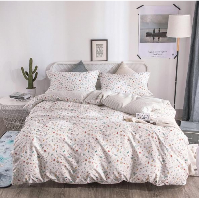 91家纺网 家纺一手货源 找家纺 时年家纺 2018新款全棉四件套床单款花花世界