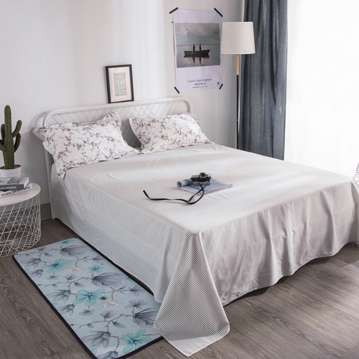 91家纺网 家纺一手货源 找家纺 时年家纺 2018新款全棉四件套床单款花枝多多