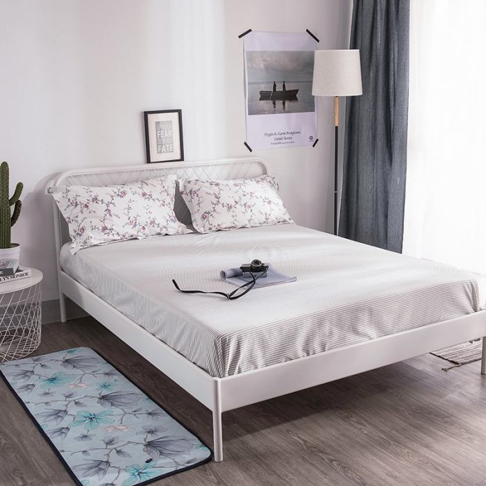 91家纺网 家纺一手货源 找家纺 时年家纺 2018新款全棉四件套床单款花枝多多