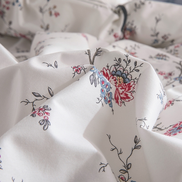 91家纺网 家纺一手货源 找家纺 时年家纺 2018新款全棉四件套床单款花枝多多