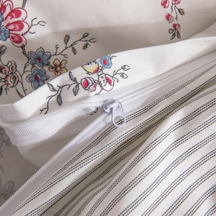 91家纺网 家纺一手货源 找家纺 时年家纺 2018新款全棉四件套床单款花枝多多