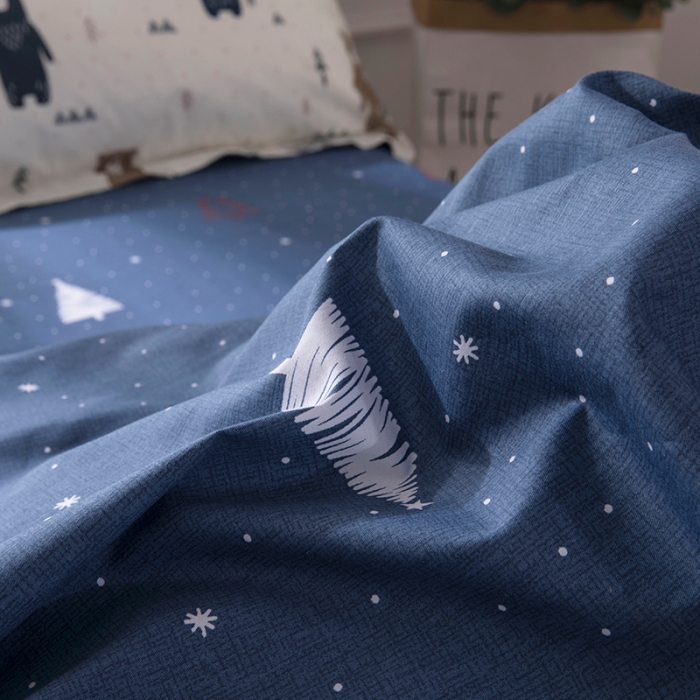 91家纺网 家纺一手货源 找家纺 时年家纺 2018新款全棉四件套床单款森林小熊