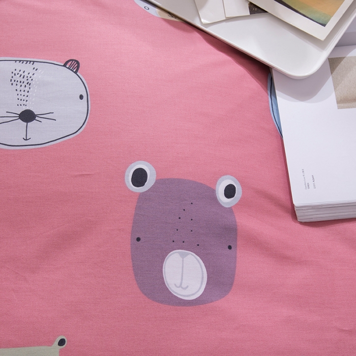 91家纺网 家纺一手货源 找家纺 时年家纺 2018新款全棉四件套床单款童趣乐园