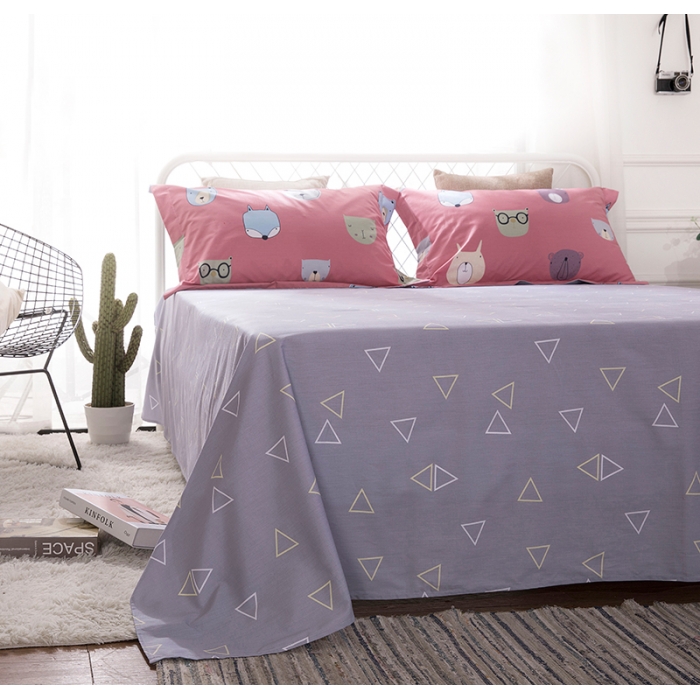 91家纺网 家纺一手货源 找家纺 时年家纺 2018新款全棉四件套床单款童趣乐园