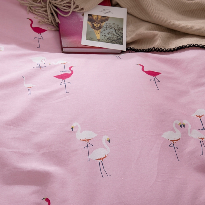 91家纺网 家纺一手货源 找家纺 时年家纺 2018新款全棉四件套床单款舞动精灵