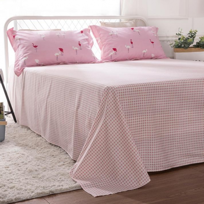 91家纺网 家纺一手货源 找家纺 时年家纺 2018新款全棉四件套床单款舞动精灵