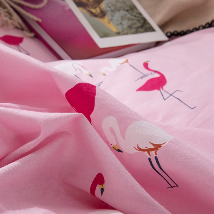 91家纺网 家纺一手货源 找家纺 时年家纺 2018新款全棉四件套床单款舞动精灵