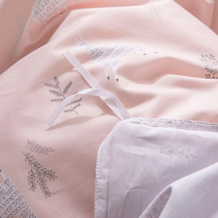 91家纺网 家纺一手货源 找家纺 时年家纺 2018新款全棉四件套床单款羊驼萌宠