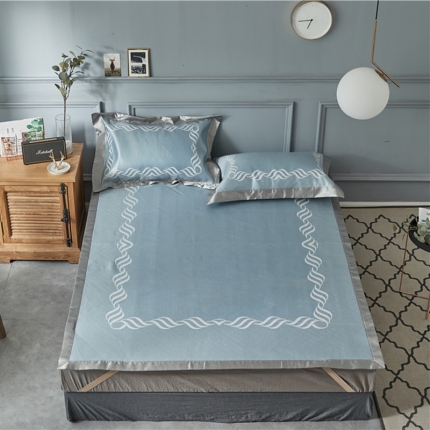 91家纺网 家纺一手货源 找家纺 （总）时年家纺 2018新款冰露丝养生席提花欧式系列