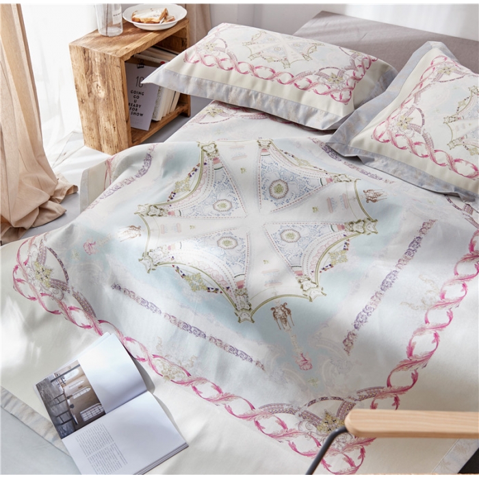 91家纺网 家纺一手货源 找家纺 （总）时年家纺 2018新款冰露丝养生席印花花卉系列