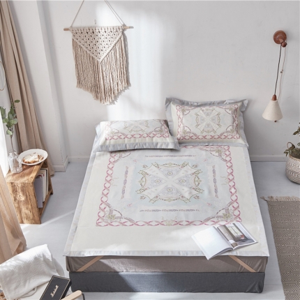 时年家纺 2018新款冰露丝养生席印花花卉系列 海洋之星