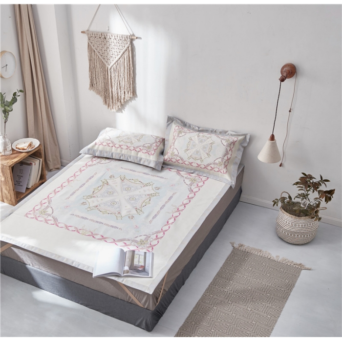 91家纺网 家纺一手货源 找家纺 （总）时年家纺 2018新款冰露丝养生席印花花卉系列