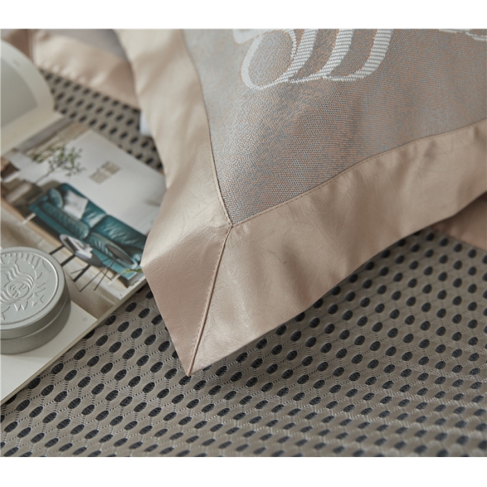 91家纺网 家纺一手货源 找家纺 时年家纺 2018新款冰露丝养生席提花欧式系列 波浪纹-金