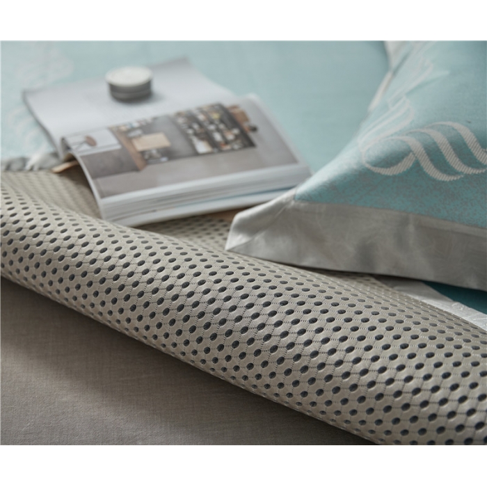 91家纺网 家纺一手货源 找家纺 时年家纺 2018新款冰露丝养生席提花欧式系列 波浪纹-绿