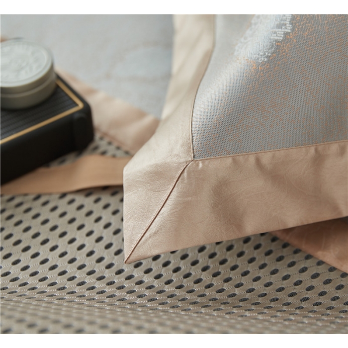 91家纺网 家纺一手货源 找家纺 时年家纺 2018新款冰露丝养生席提花欧式系列 贵族-金