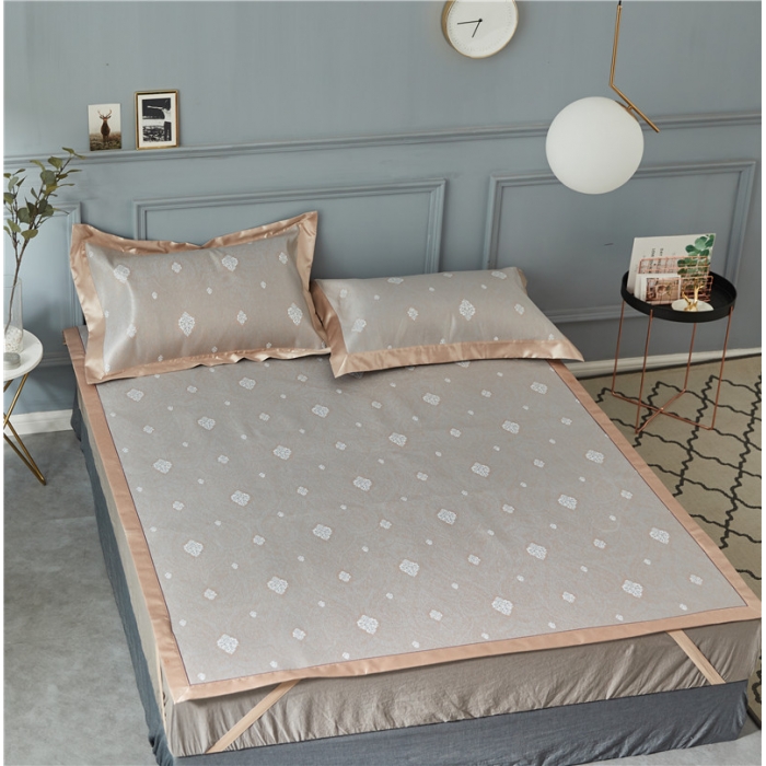 91家纺网 家纺一手货源 找家纺 时年家纺 2018新款冰露丝养生席提花欧式系列 贵族-金