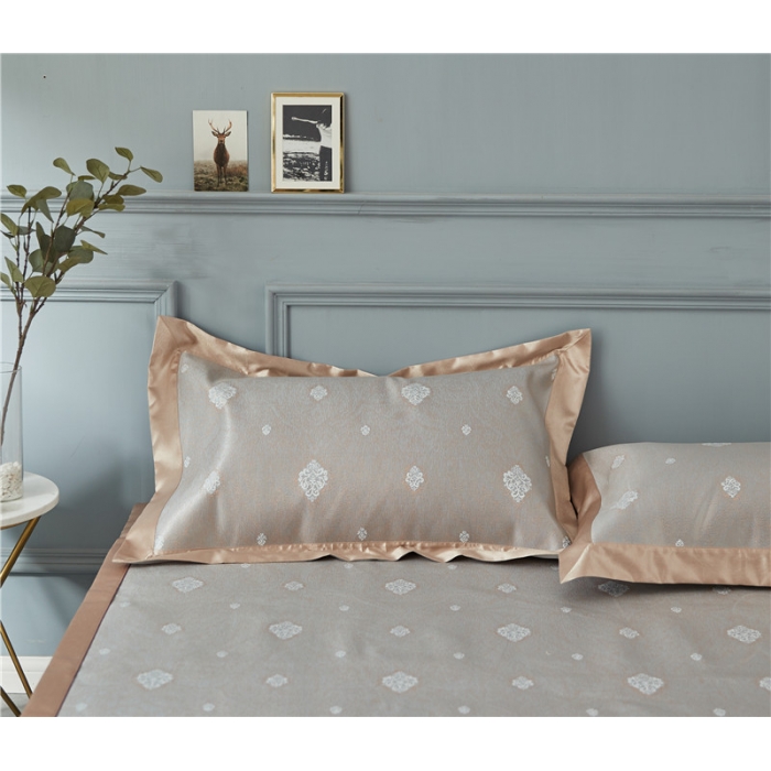 91家纺网 家纺一手货源 找家纺 时年家纺 2018新款冰露丝养生席提花欧式系列 贵族-金