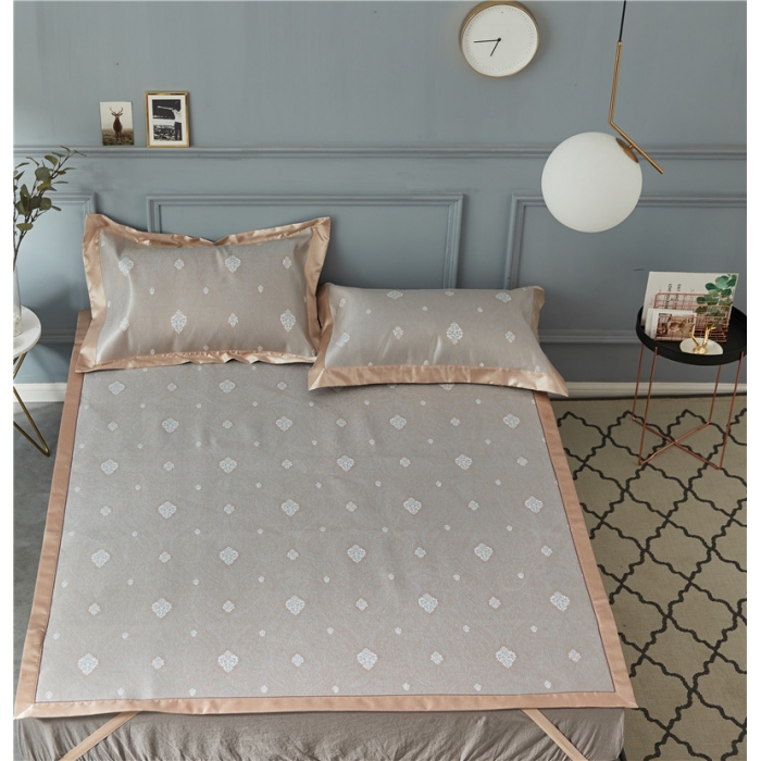 91家纺网 家纺一手货源 找家纺 时年家纺 2018新款冰露丝养生席提花欧式系列 贵族-金