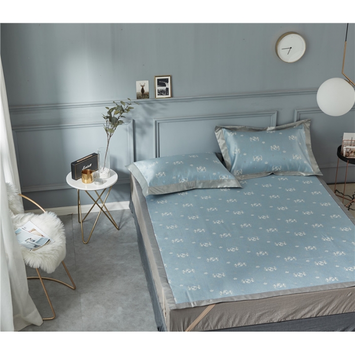 91家纺网 家纺一手货源 找家纺 时年家纺 2018新款冰露丝养生席提花欧式系列 皇家