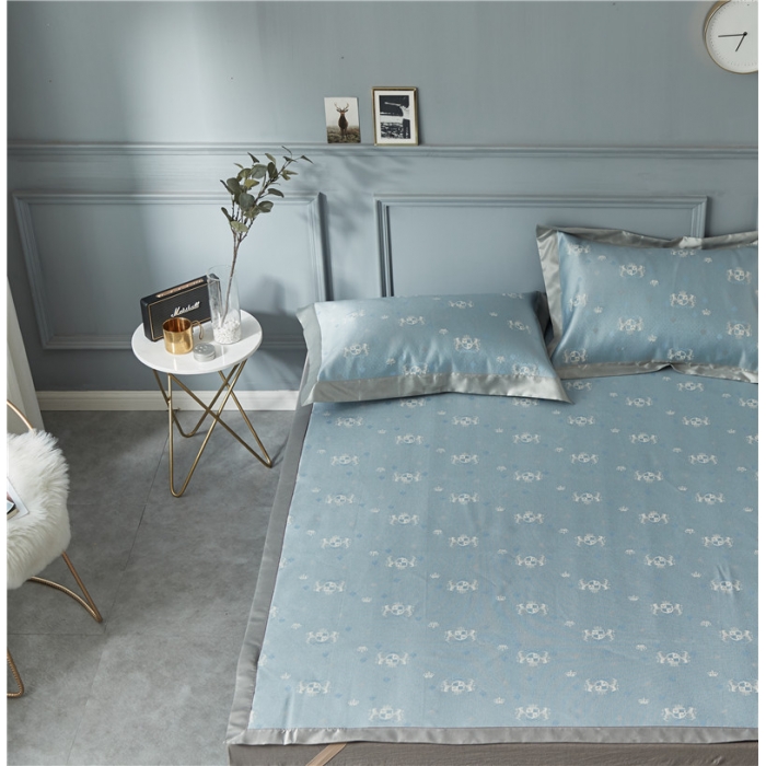 91家纺网 家纺一手货源 找家纺 时年家纺 2018新款冰露丝养生席提花欧式系列 皇家