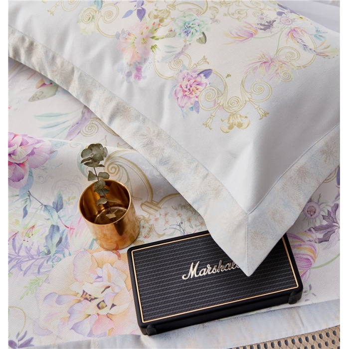 91家纺网 家纺一手货源 找家纺 时年家纺 2018新款冰露丝养生席印花花卉系列 浪漫花语