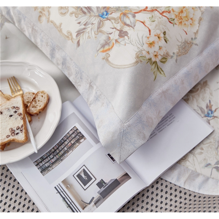 91家纺网 家纺一手货源 找家纺 时年家纺 2018新款冰露丝养生席印花花卉系列 浪漫花语