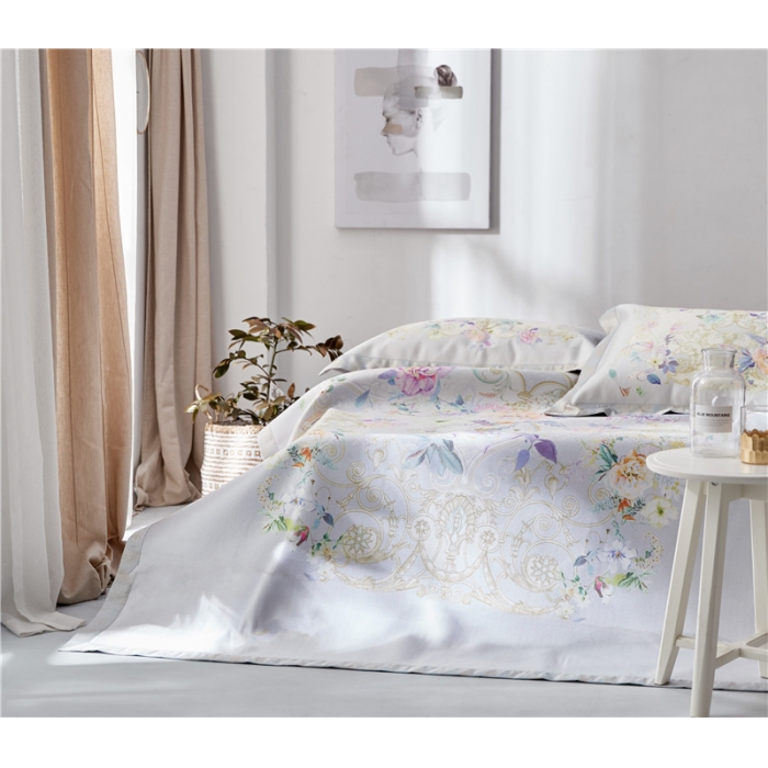 91家纺网 家纺一手货源 找家纺 时年家纺 2018新款冰露丝养生席印花花卉系列 浪漫花语