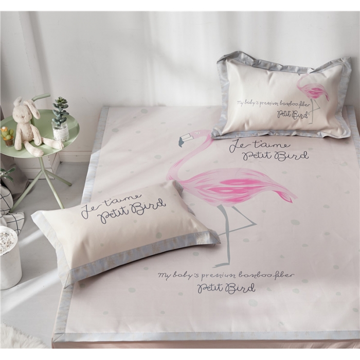 91家纺网 家纺一手货源 找家纺 时年家纺 2018新款冰露丝养生席印花卡通系列 快乐精灵