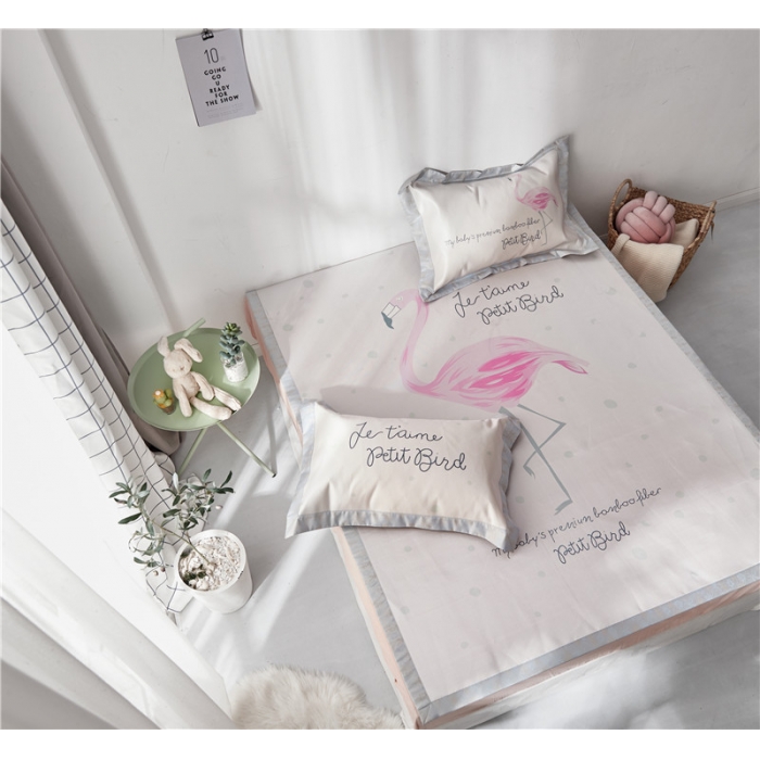 91家纺网 家纺一手货源 找家纺 时年家纺 2018新款冰露丝养生席印花卡通系列 快乐精灵