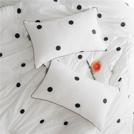 （总）时年家纺 磨毛波点枕芯48*74cm