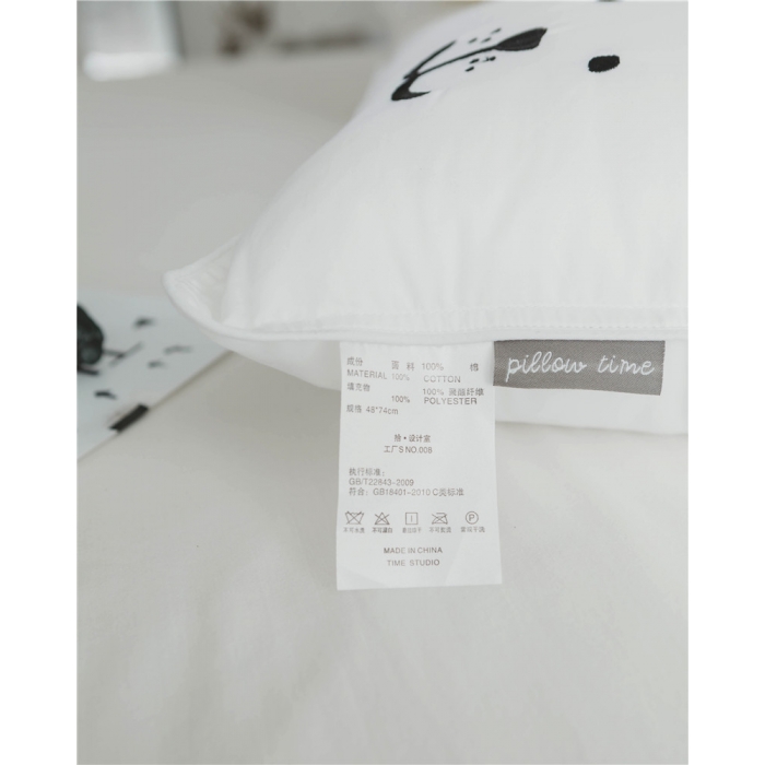 91家纺网 家纺一手货源 找家纺 时年家纺2018新款80贡缎绣花枕芯48*74cm BoBo